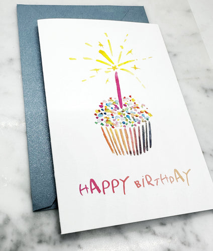 Birthday Cupcake Folded Card