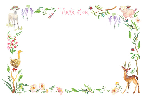 Whimsical Thank You Cards, 10-Count